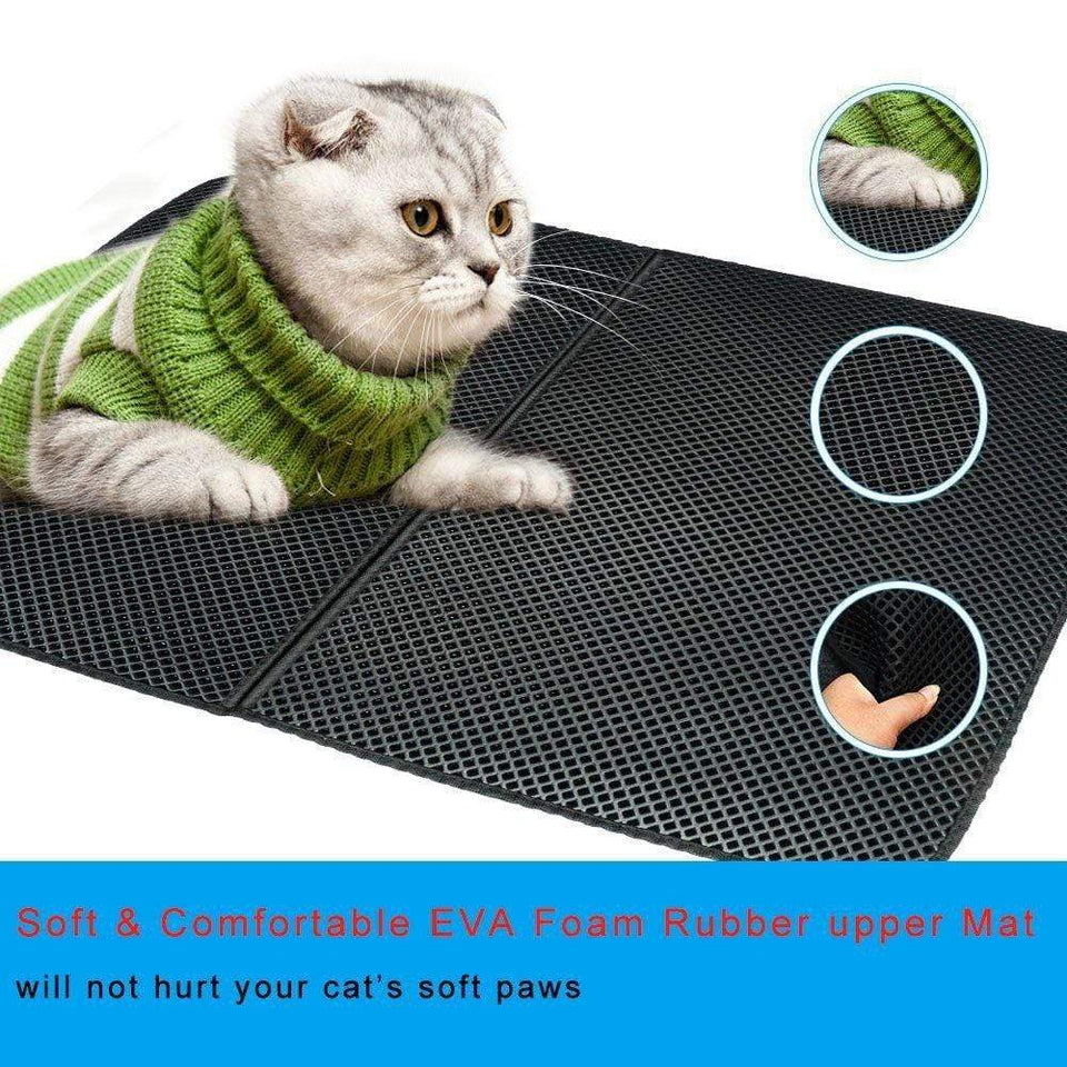 YourWorldShop pet products Black / 55x70cm Foldable Waterproof Pet Litter Mat 14666359-black-55x70cm-foldable