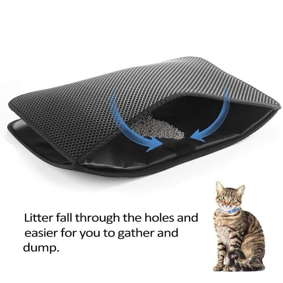 YourWorldShop pet products Black / 55x70cm Foldable Waterproof Pet Litter Mat 14666359-black-55x70cm-foldable