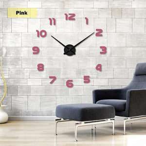 YourWorldShop pink / 47inch 3D Wall Clock 8137120-pink-47inch