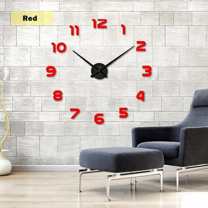 YourWorldShop red / 47inch 3D Wall Clock 8137120-red-47inch