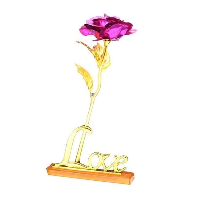 YourWorldShop Red/box 24K Rose Gold Rose 14535874-mr1-united-states