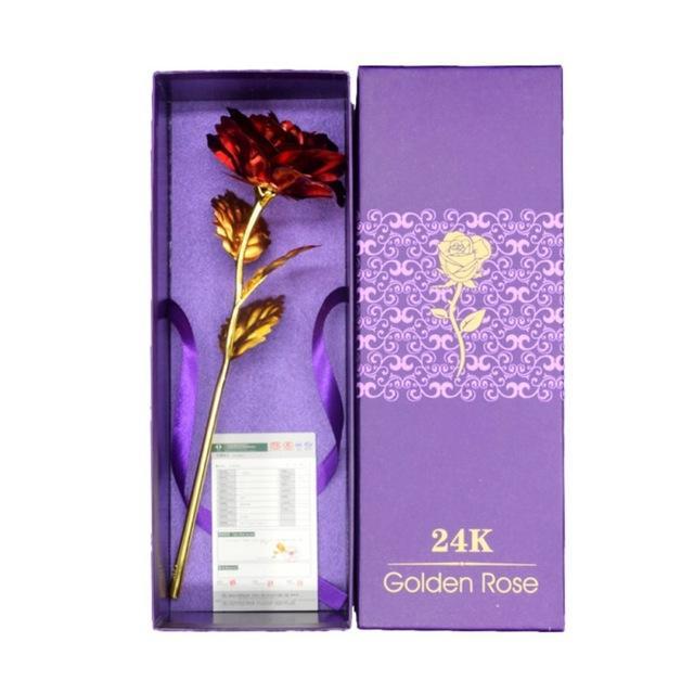 YourWorldShop Red/box 24K Rose Gold Rose 14535874-mr1-united-states