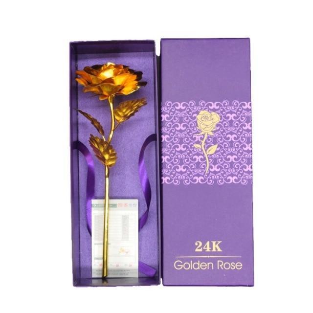 YourWorldShop Red/box 24K Rose Gold Rose 14535874-mr1-united-states