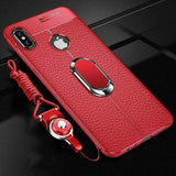 YourWorldShop Red / For iPhone 6 6s Leather Silicone Magnetic Car Holder Case & Free Rope For All iPhone 22243845-red-for-iphone-6-6s