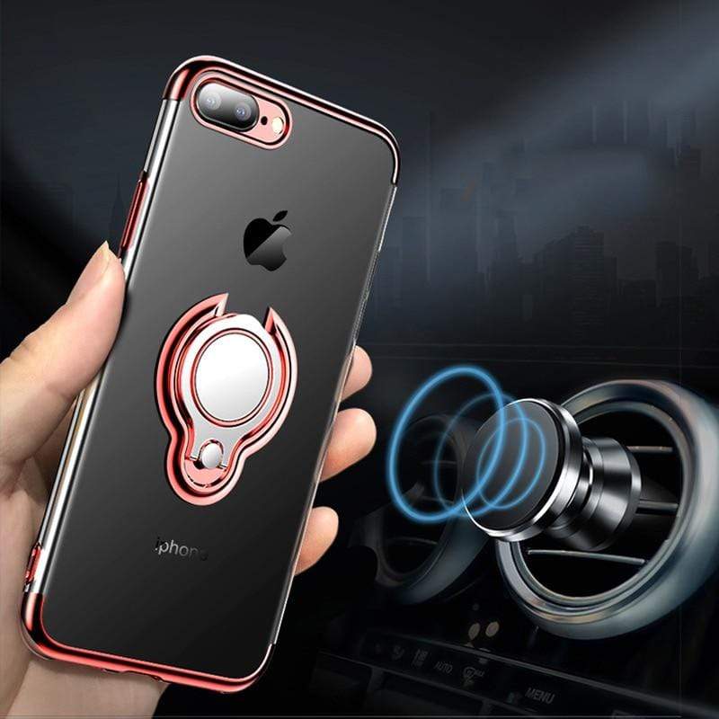 YourWorldShop Red / For Iphone X Luxury Magnetic Ring Stand Case For Iphone 6 6S 7 8 X XS MAX XR 21111087-red-for-iphone-x