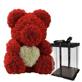 YourWorldShop Red White with Gift Box 40 cm (15") Luxury Rose Bear