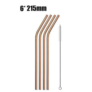 YourWorldShop rose gold B 4/8Pcs Reusable Drinking Straw 9683599-rose-gold-b