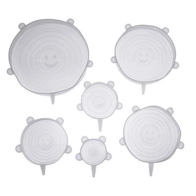 YourWorldShop White - 6PCS Fresh Food Silicone Cover (6 pcs) 1912435-white-6pcs