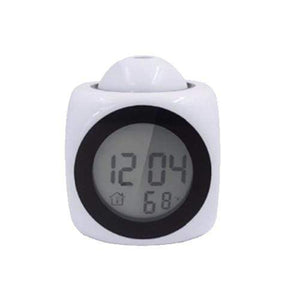 YourWorldShop WHITE LCD Projection LED Display Time Alarm Clock 14845095-white