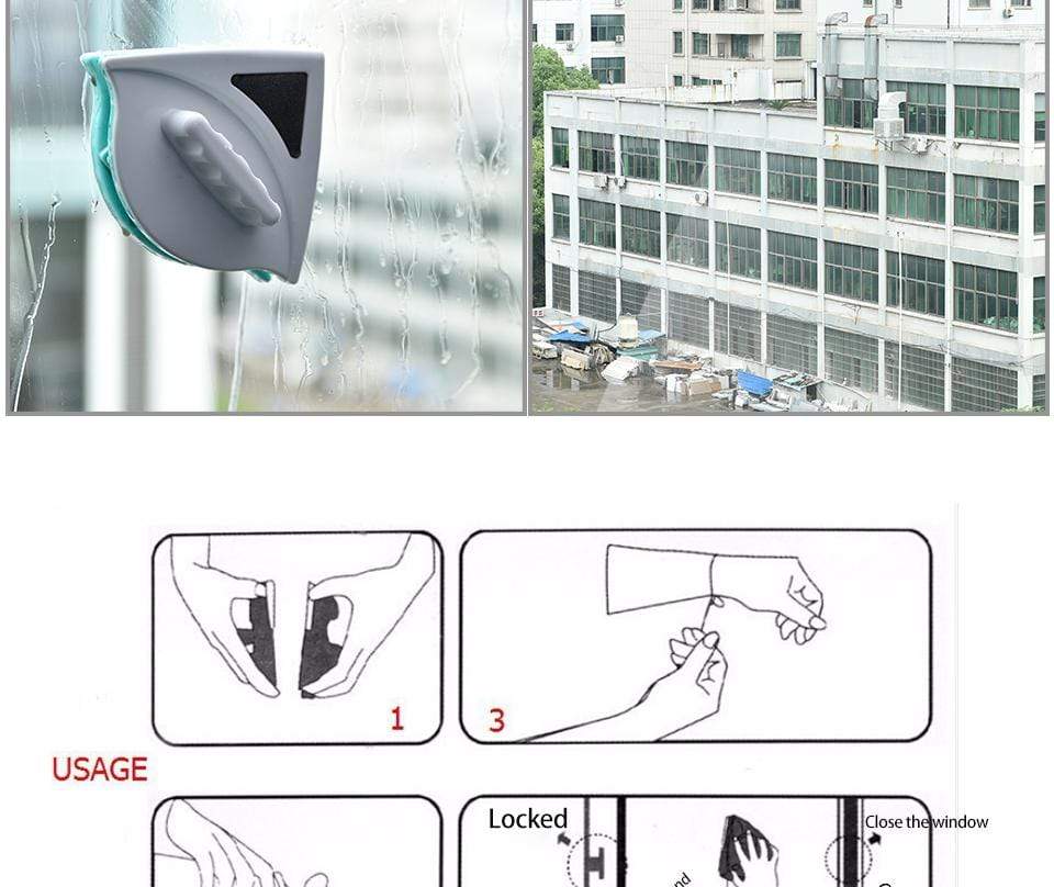 YourWorldShop Window thickness 3mm to 8mm Double-Sided Window Cleaner 2421401-3mm-to-8mm